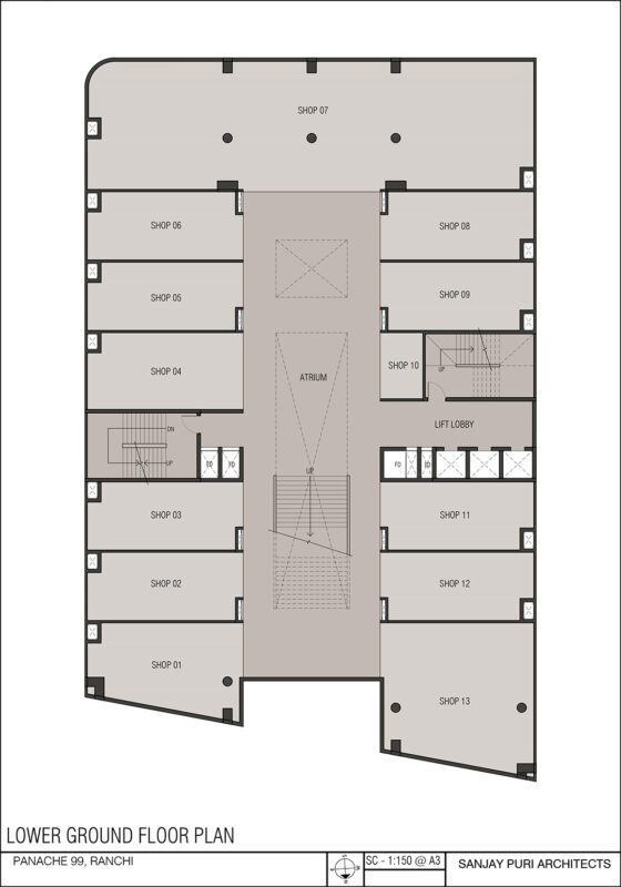 COMMERCIAL LOWER GROUND FLOOR PLAN