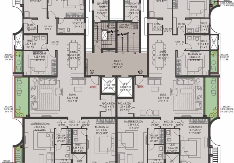 7. 36G 2nd _ 4th Floor Plan